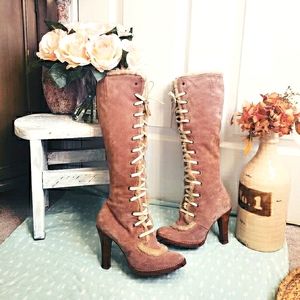 🎉SALE! Dusty Rose Shearling suede boots